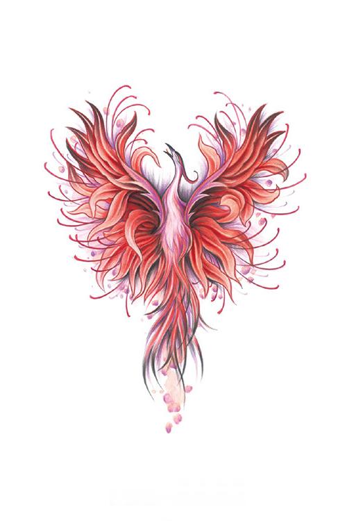 Blazing Phoenix Temporary Tattoo - INKARTISAN