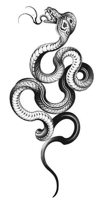 Black Viper Temporary Tattoo- INKARTISAN