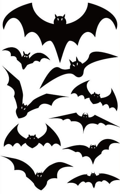 Darkened Wingspan Bats Temporary Tattoos- INKARTISAN