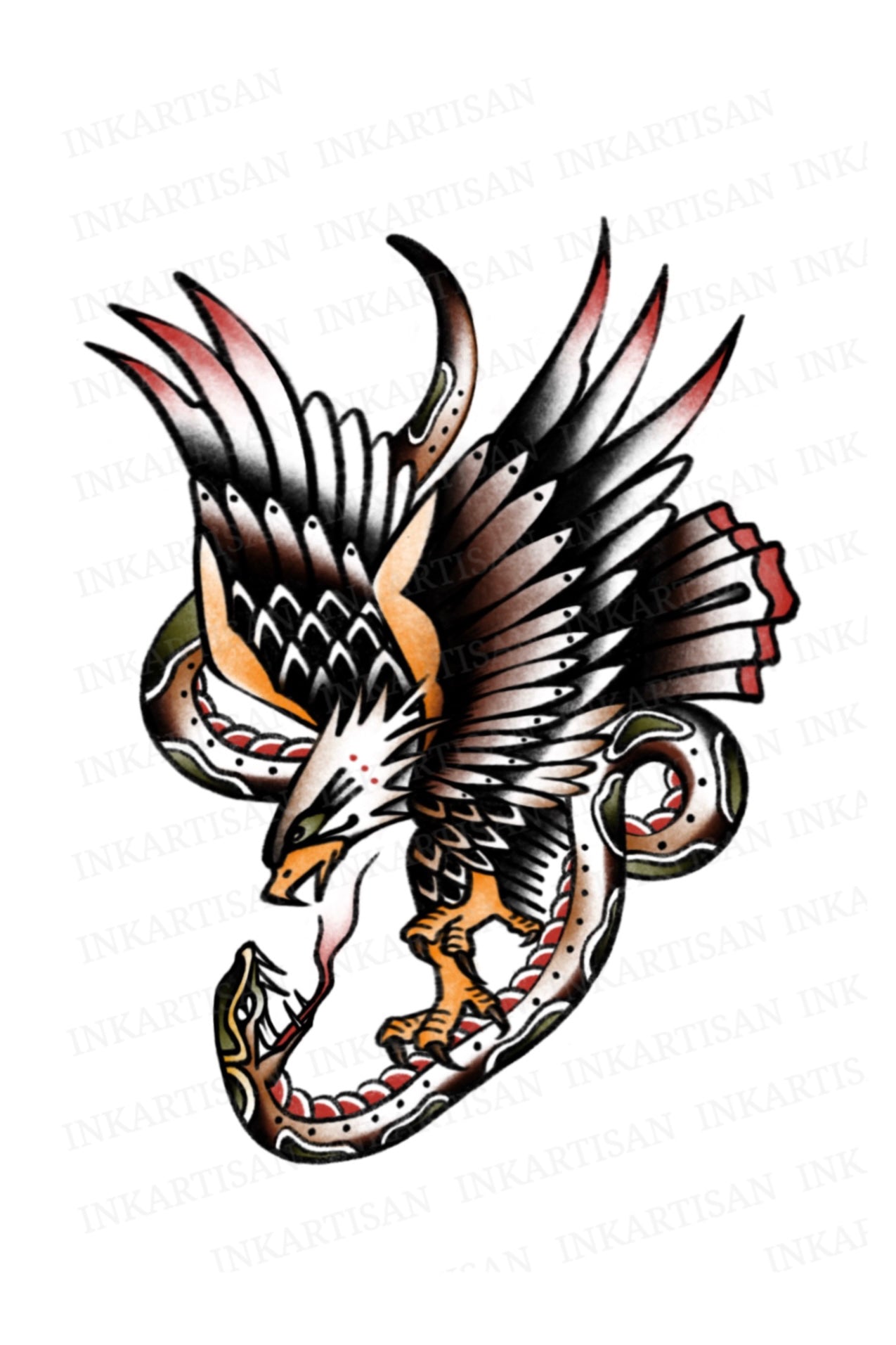 Talons vs. Fangs Temporary Tattoo - INKARTISAN