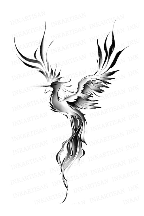 Soaring Phoenix Temporary Tattoo - INKARTISAN