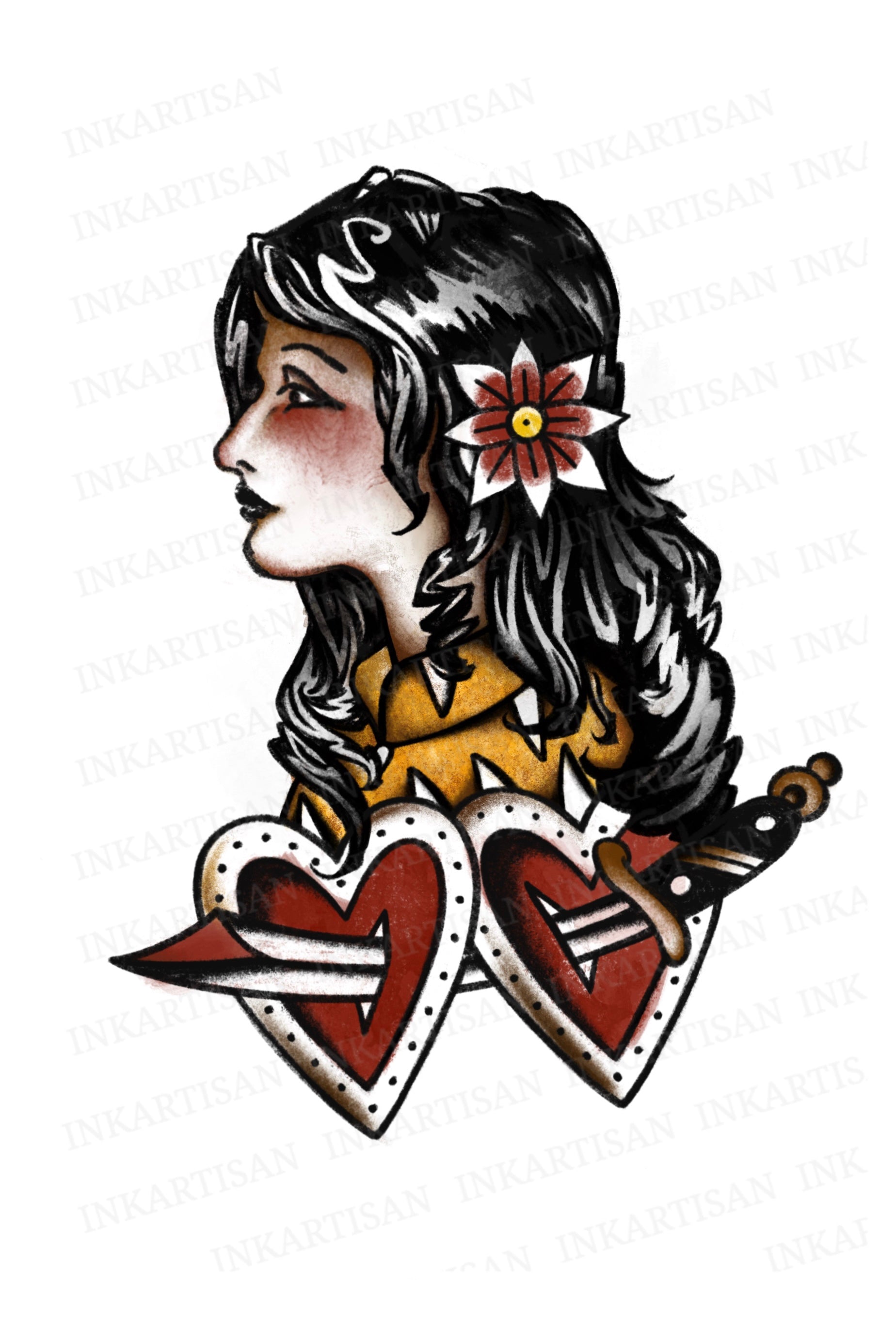 Beauty and Wound Temporary Tattoo - INKARTISAN