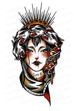 Queen of the Abyss Temporary Tattoo - INKARTISAN