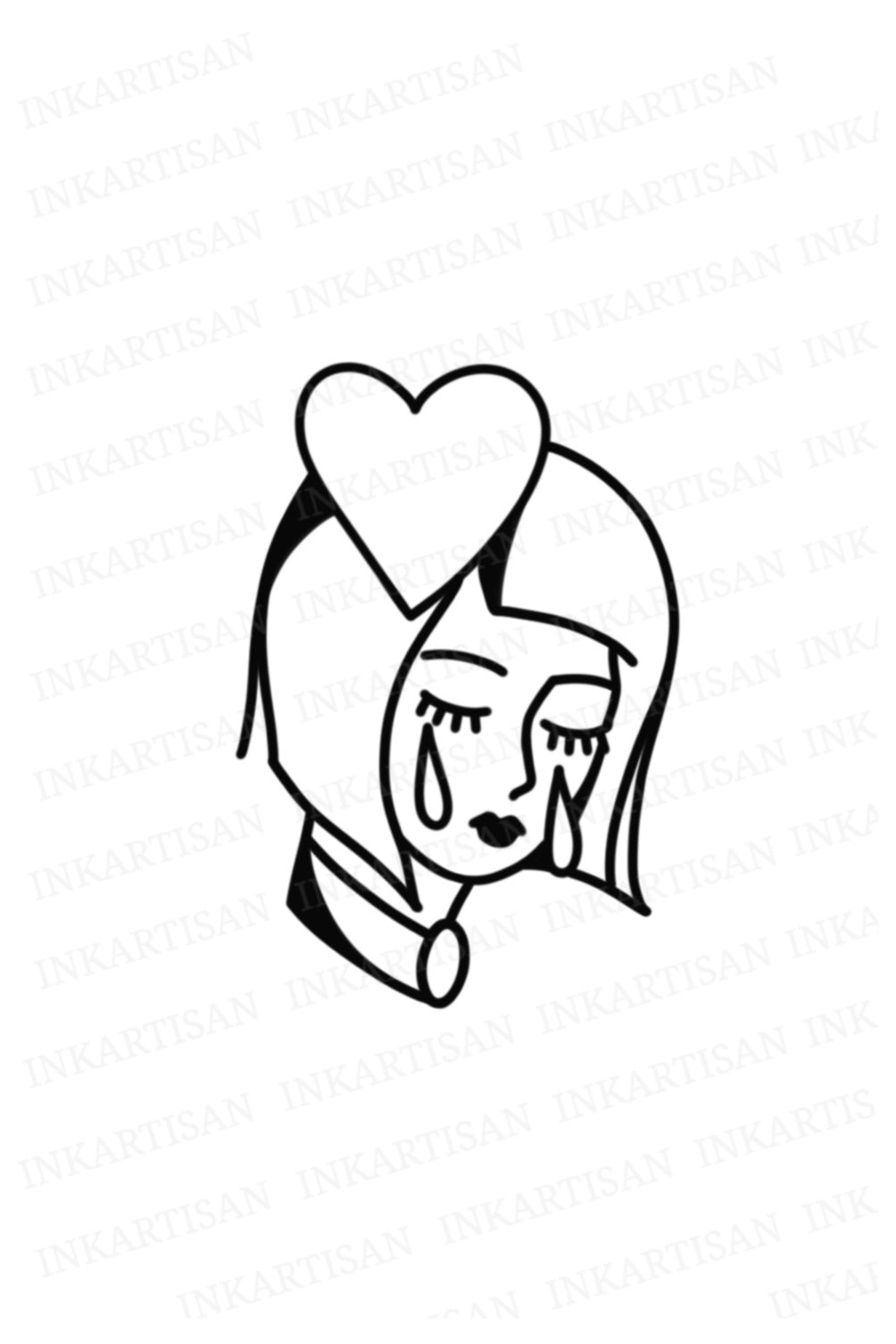 Silent Heartache Temporary Tattoo - INKARTISAN