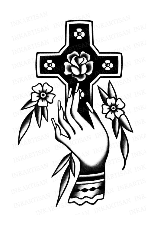 Sacred Blossom Touch Temporary Tattoo - INKARTISAN