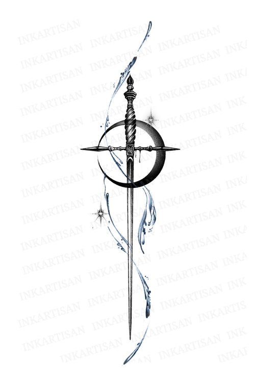 Astral Realm Sword Temporary Tattoo - INKARTISAN