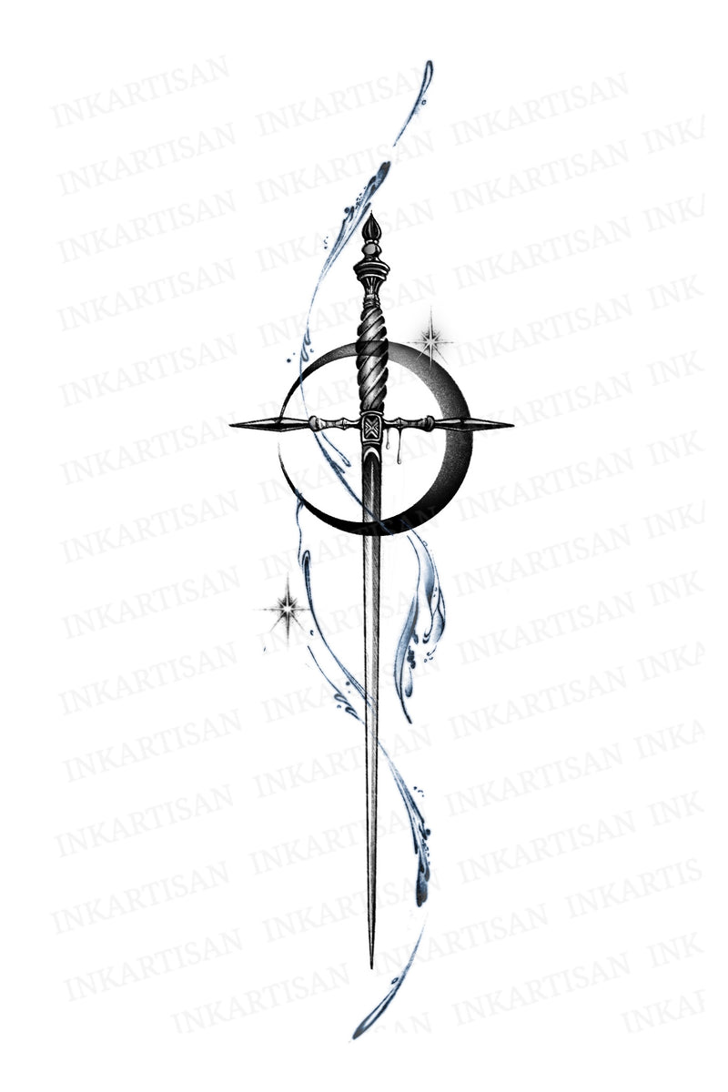 Astral Realm Sword Temporary Tattoo - INKARTISAN