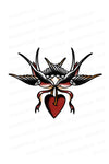 Soaring Heart-to-Heart Temporary Tattoo - INKARTISAN