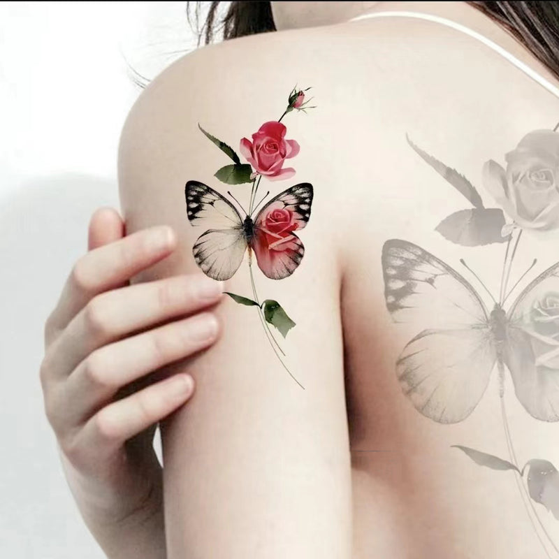 Bloom from Within - Butterfly Temporary Tattoo | INKARTISAN