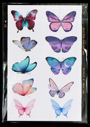 Cascade of Wings - Butterfly Temporary Tattoos Set | INKARTISAN