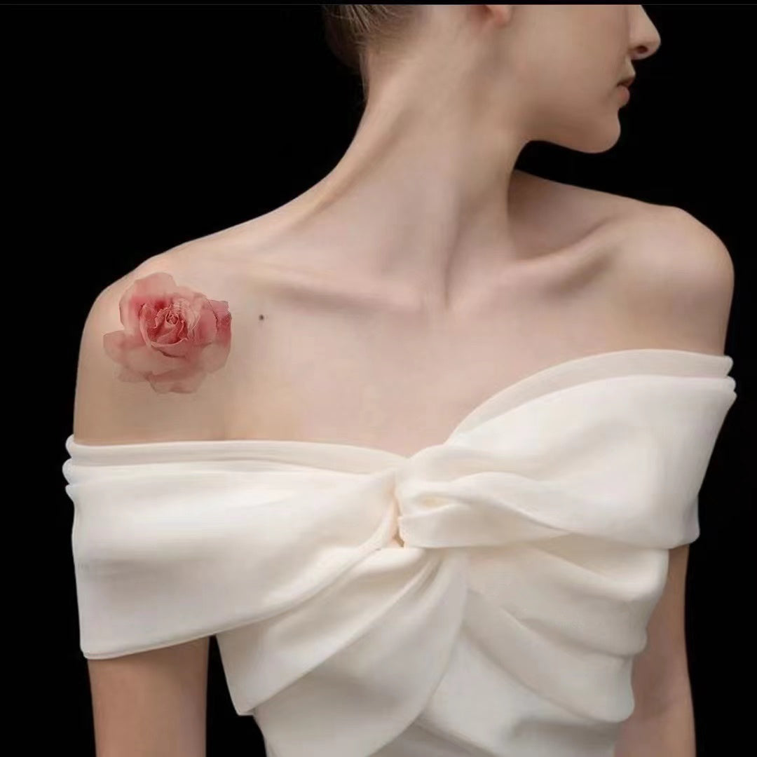 Rose in Mist - Flower Temporary Tattoo | INKARTISAN